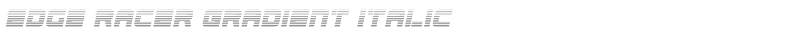 Edge Racer font preview