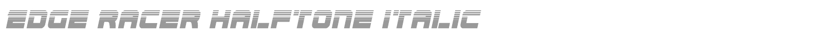 Edge Racer font preview