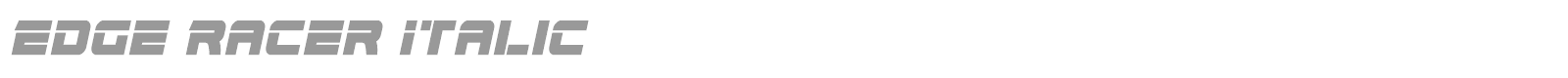 Edge Racer font preview