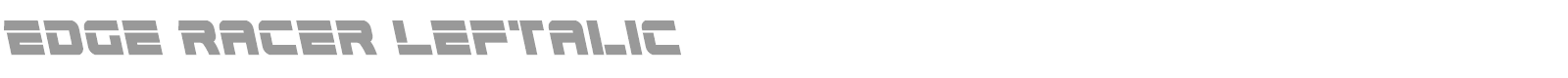 Edge Racer font preview