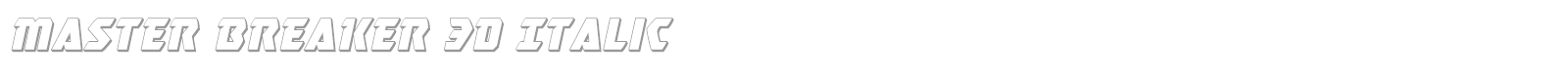 Master Breaker font preview