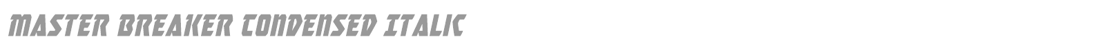 Master Breaker font preview
