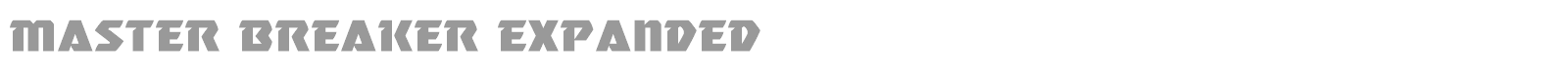 Master Breaker font preview