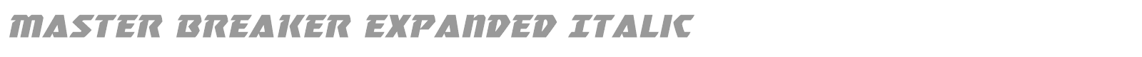 Master Breaker font preview