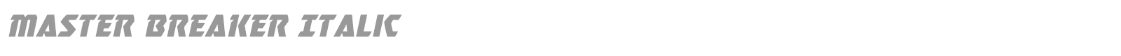 Master Breaker font preview