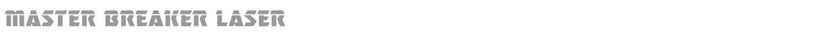 Master Breaker font preview