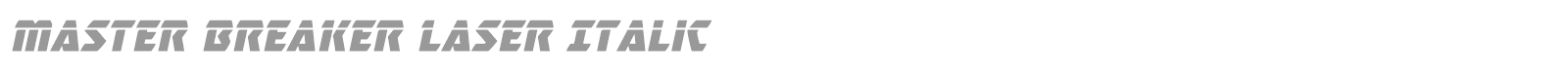 Master Breaker font preview