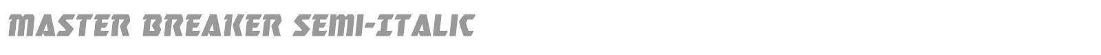 Master Breaker font preview