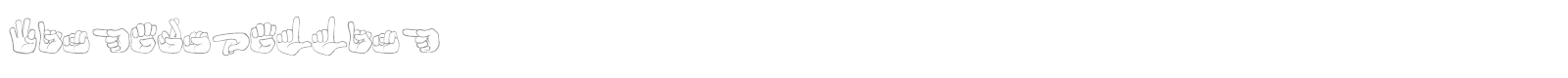 Fingerspelling font preview