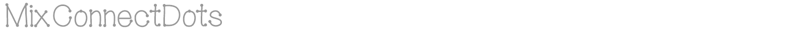 Mix Connect Dots font preview