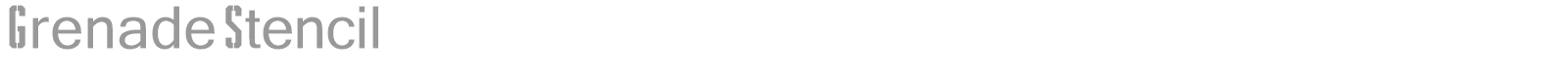 Grenade Stencil font preview