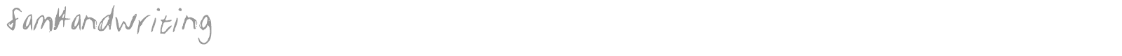 Sam Handwriting font preview