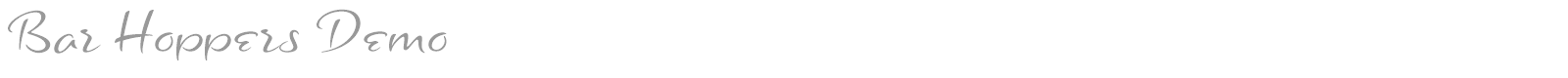 Bar Hoppers font preview