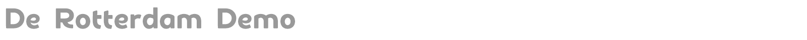 De Rotterdam font preview