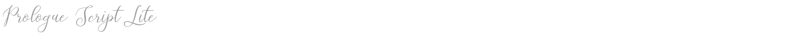 Prologue Script Lite font preview