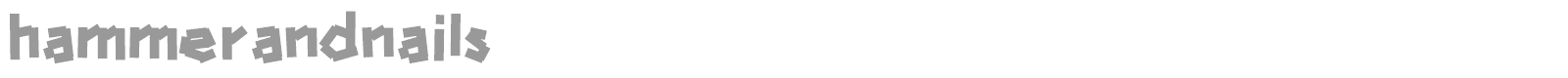 Hammer and Nails font preview