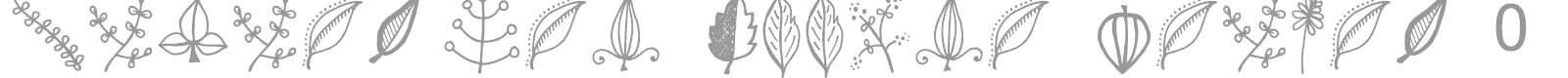Tanaestel Doodle Leaves 01 font preview