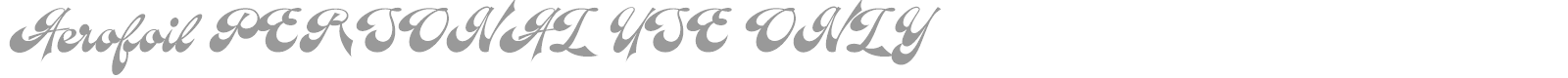 Aerofoil font preview