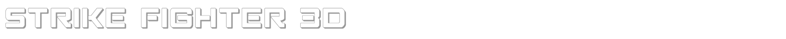 Strike Fighter font preview
