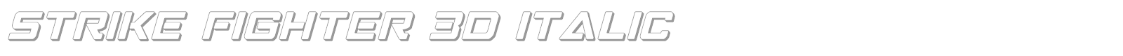 Strike Fighter font preview
