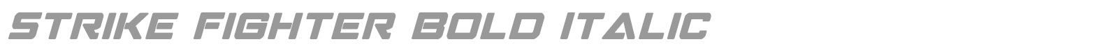 Strike Fighter font preview