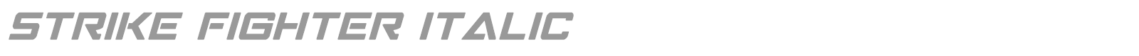 Strike Fighter font preview