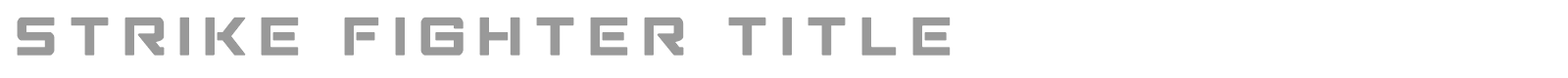 Strike Fighter font preview