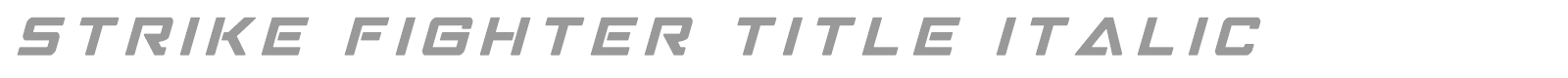 Strike Fighter font preview