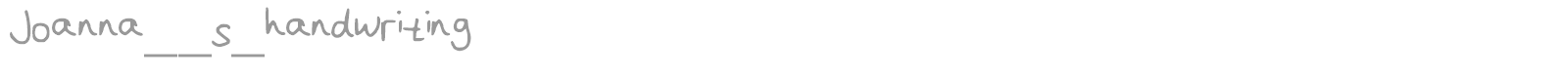 Joanna's handwriting font preview