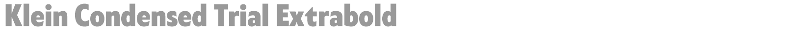 Klein font preview