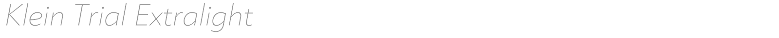 Klein font preview