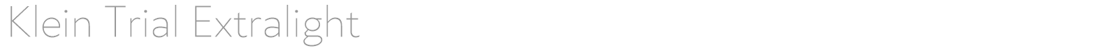 Klein font preview