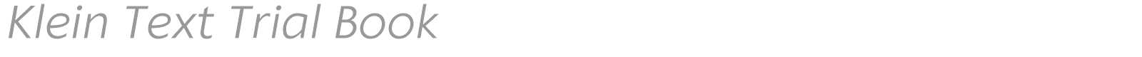 Klein font preview