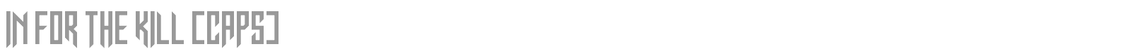 In for The Kill font preview