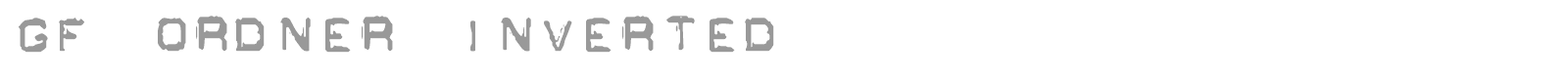 GF Ordner font preview