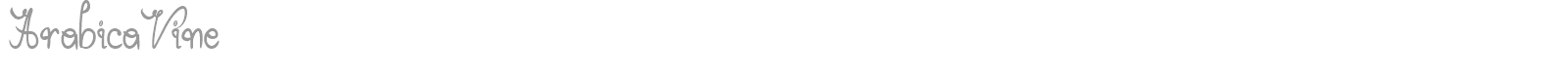 Arabica Vine font preview