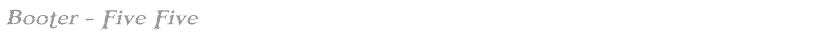 Booter font preview