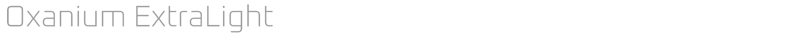 Oxanium font preview