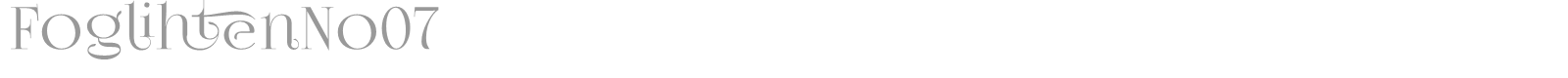 Foglihten No07 font preview