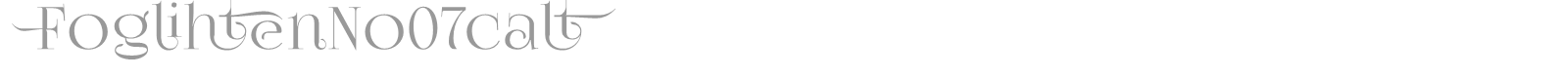 Foglihten No07 font preview
