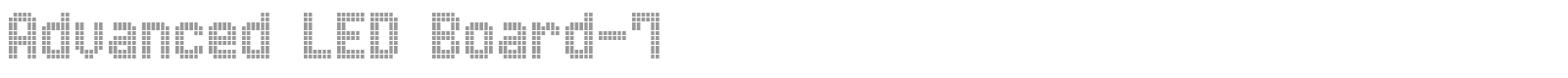 Advanced Led Board 7 font preview
