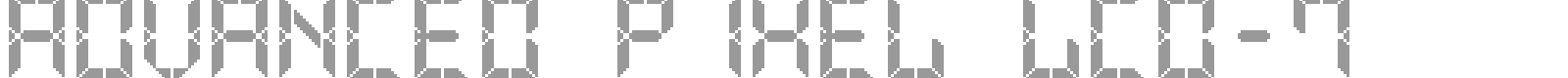 Advanced Pixel LCD 7 font preview