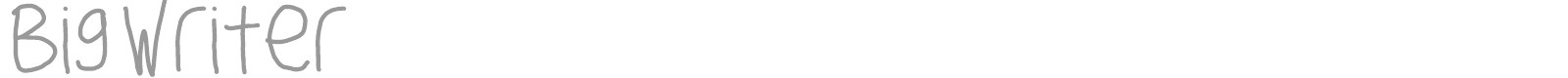 Big Writer font preview