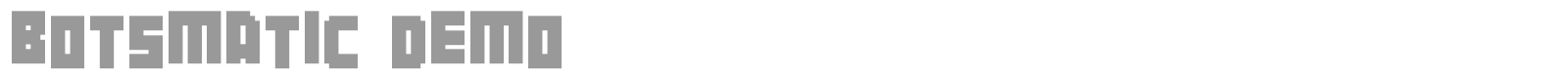 Botsmatic font preview
