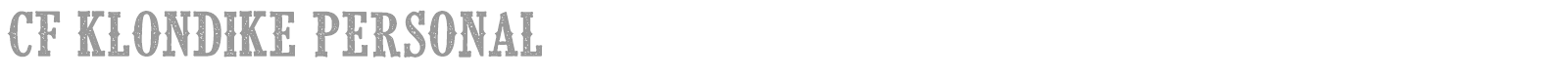 CF Klondike font preview