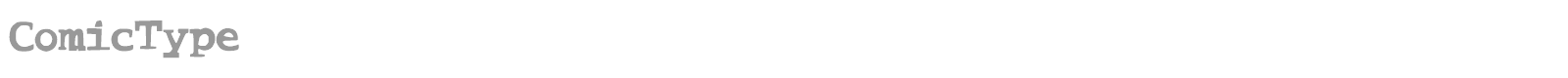 Comic Type font preview