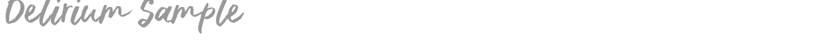 Delirium font preview