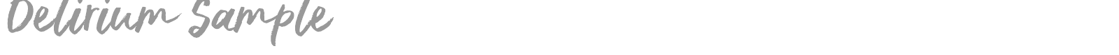 Delirium font preview