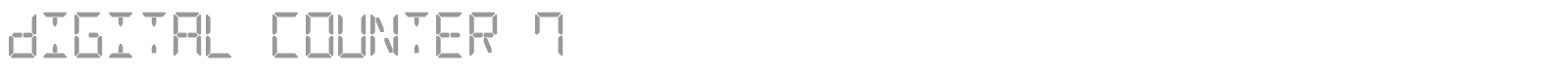 Digital Counter 7 font preview