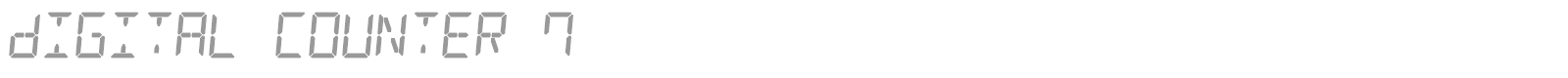 Digital Counter 7 font preview